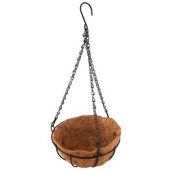 Black Growers Hanging Basket Planter with Chain Flower Plant Pot Διακόσμηση μπαλκονιού στον κήπο του σπιτιού-8 ιντσών CNIM Hot