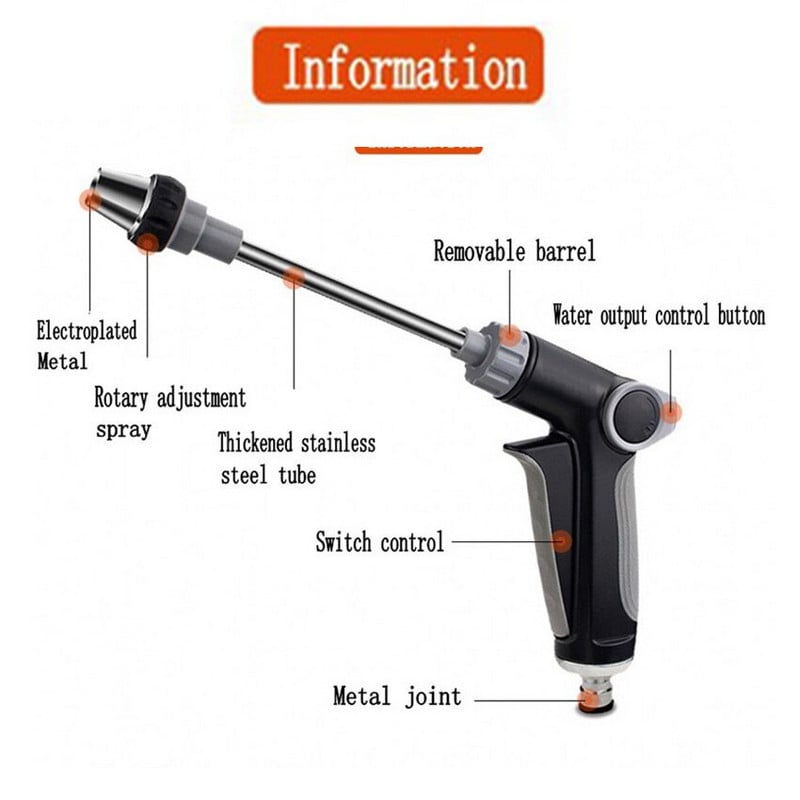 Dropshipping vandens pistoletai Purškimo pistoletas Sodo žarnos antgalis Vejos purkštuvas Laistymo vandens srove Automobilių plovimo aukšto slėgio elektrinis plovimo įrankis