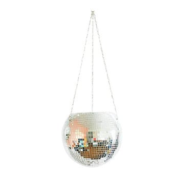 Boho Mirror Ball Κρεμαστή γλάστρα Κρεμάστρα με σχοινί Καλάθι Διακόσμηση κήπου σπιτιού φυτικό Καλάθι Διακόσμηση σαλονιού σπιτιού