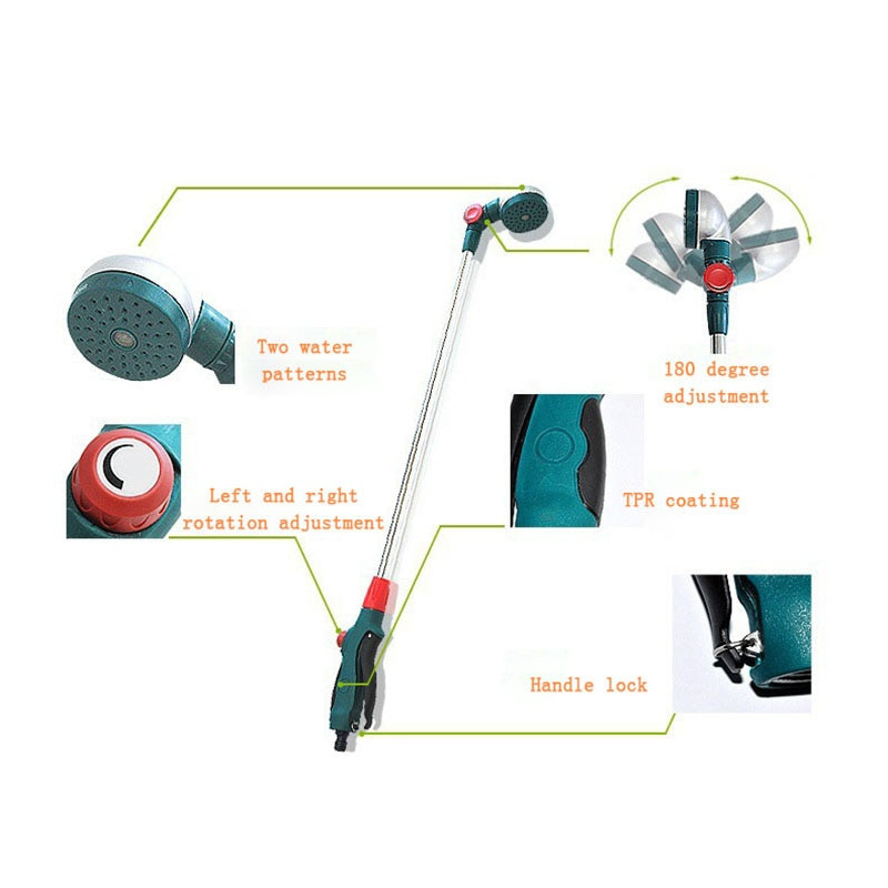 Pistol cu apă multifuncțional de înaltă presiune Spălătorie auto casnică pentru udarea grădinii floare cu mâner lung Pistol cu apă reglabil în mod de pulverizare