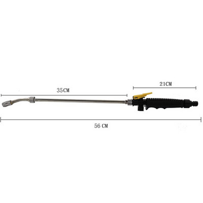 Pistol de apă de înaltă presiune Mâner duză Furtun reglabil Baghetă Pulverizator Spălat cupru Mașină Udarea plantelor Sprinkler 30cm/48cm/56cm