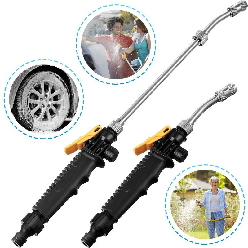Pistol de apă de înaltă presiune Mâner duză Furtun reglabil Baghetă Pulverizator Spălat cupru Mașină Udarea plantelor Sprinkler 30cm/48cm/56cm