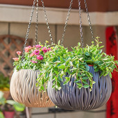 Ghiveci de flori agățat din fier Cachepot decorativ Coș de flori Ghivece de grădină Pot de flori Ghiveci de flori Coș de jardinier agățat Decorarea casei