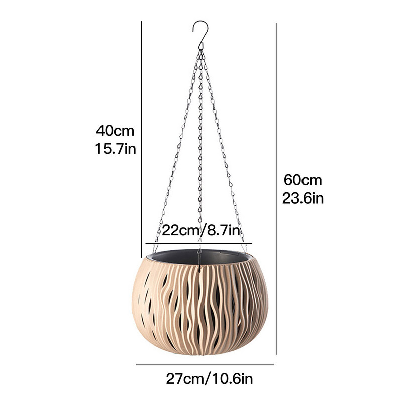 Ghiveci de flori agățat din fier Cachepot decorativ Coș de flori Ghivece de grădină Pot de flori Ghiveci de flori Coș de jardinier agățat Decorarea casei