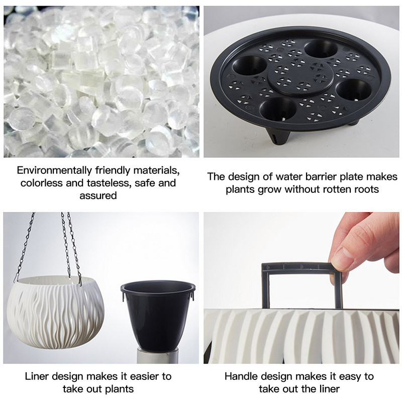 Ghiveci de flori agățat din fier Cachepot decorativ Coș de flori Ghivece de grădină Pot de flori Ghiveci de flori Coș de jardinier agățat Decorarea casei