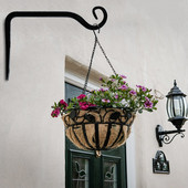 1/2 buc. Suporturi metalice pentru coș pentru agățat cârlig pentru plante de grădină, decorațiuni de perete, fier rezistent, în formă de S, cârlig pentru ghiveci, lanternă agățată