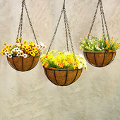 Pakabinamas kokoso krepšelio stalas Karšto kokoso gėlių augalų vazonai rotango vazonai Sodinimo namas Sodo dekoravimas