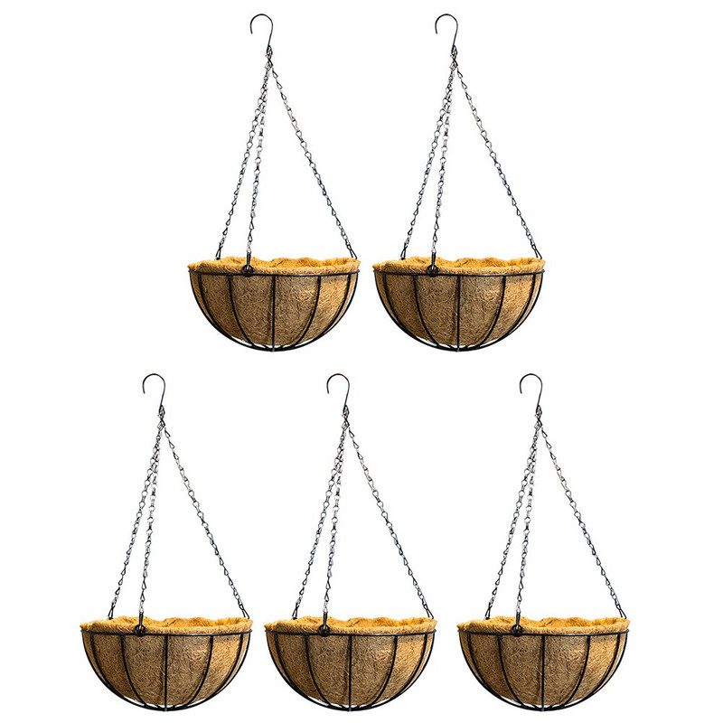 Pakabinamas kokoso krepšelio stalas Karšto kokoso gėlių augalų vazonai rotango vazonai Sodinimo namas Sodo dekoravimas