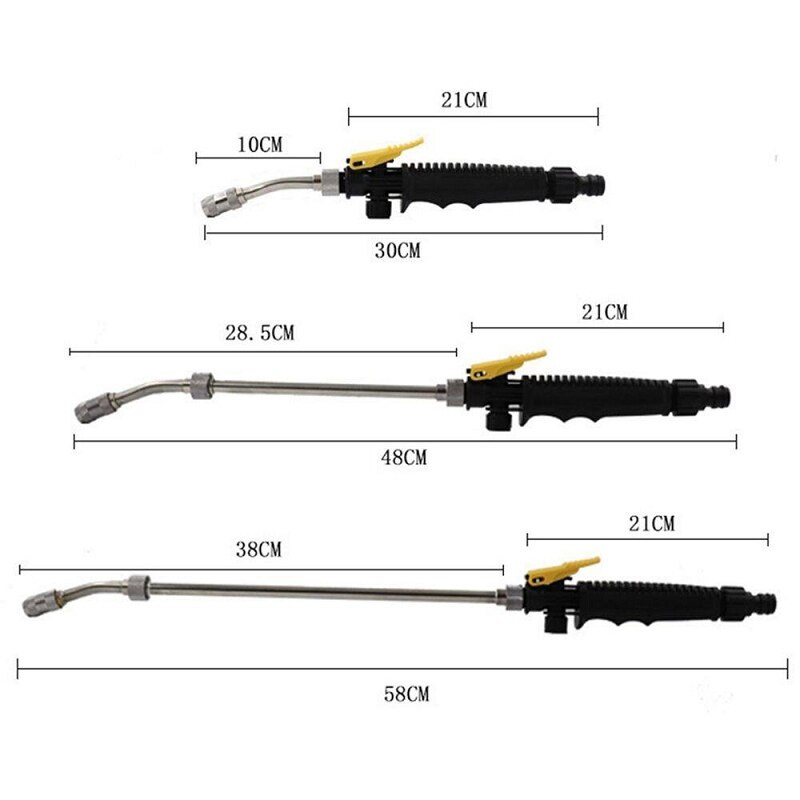 Többfunkciós fúvóka, nagynyomású vízpisztoly Háztartási állítható autómosó autó szépségviasz vízszóró pisztoly tisztító védőburkolat