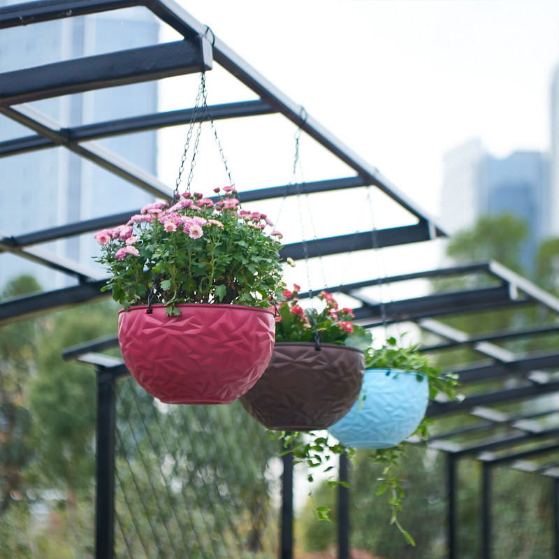 Avaleht PP ripppoti riidepuu kett Rippuv istutusmasin korv Lillepoti kett taimede poti riidepuu kodu rõdu kaunistamiseks