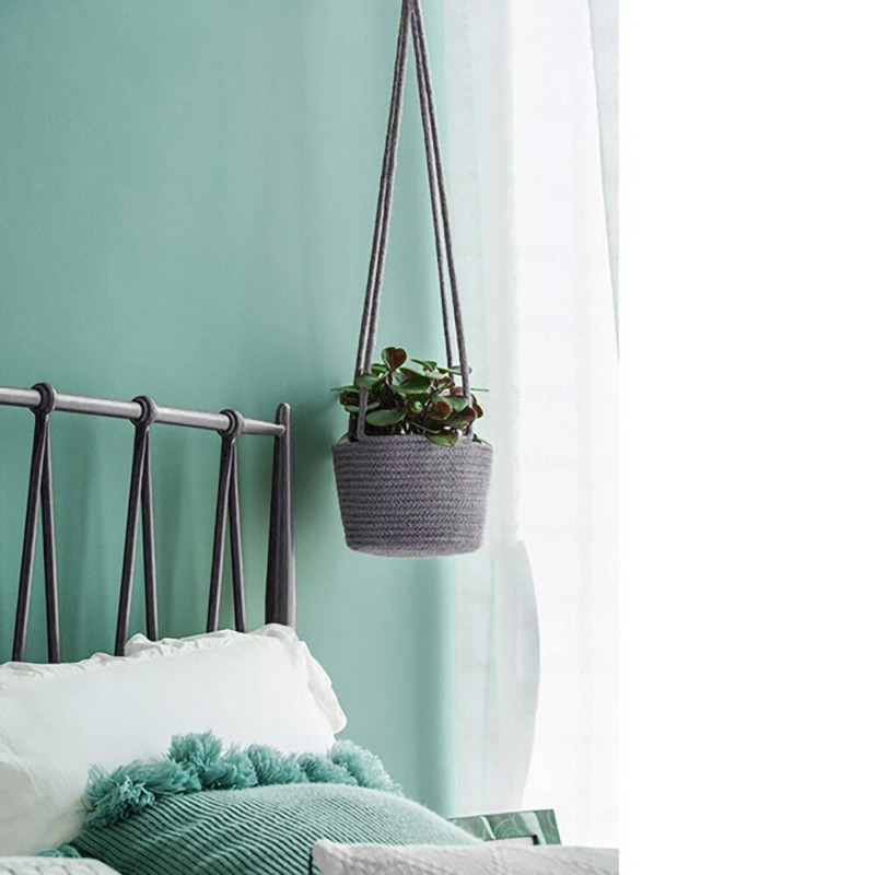 Növényakasztók Otthoni dekoráció virágcserép Egyszerű és elegáns, tartós beltéri fonott akasztós kosár