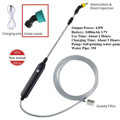 Elektromos permetezőpisztoly nagy teljesítményű automatikus levegőszivattyú permetező fúvóka locsoló öntözés kerti növény Mister öntöző szórópisztoly
