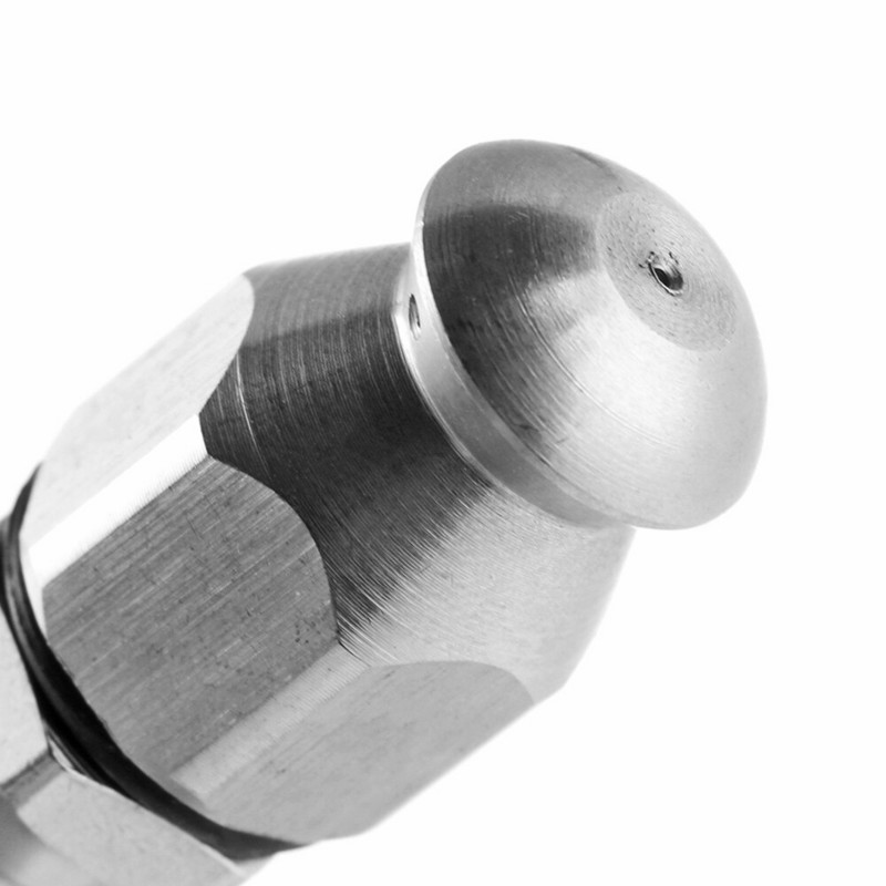 1 Pirmyn, 3/6 galinės purkštukai Sriegio slėgio drenažo plovimo antgalis Greito prijungimo purškiamas nerūdijančio plieno vamzdžių gilinimo kanalizacijos valiklis