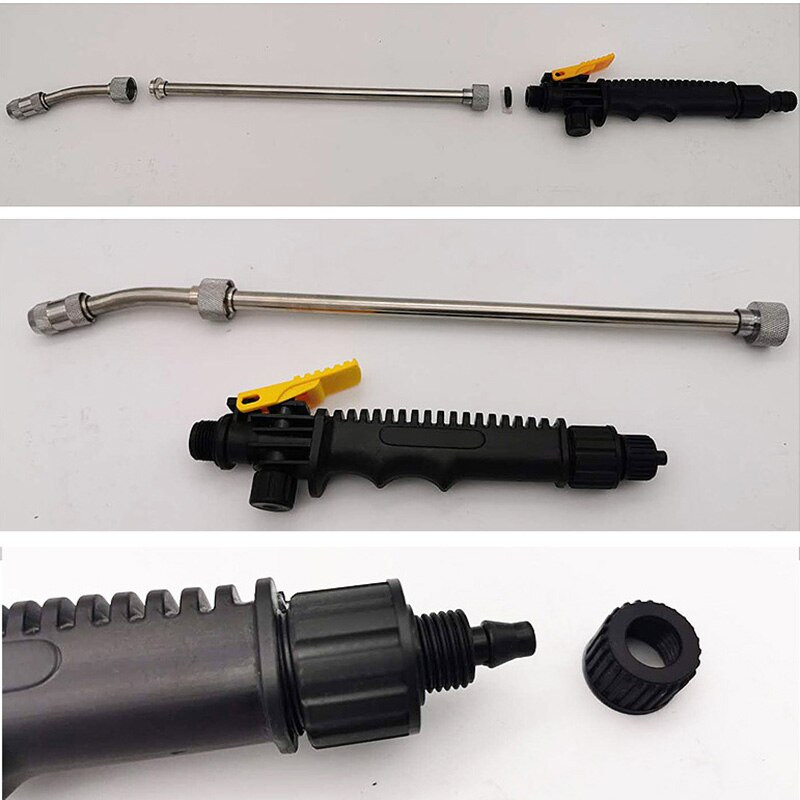 56 cm-es vízpisztoly nagynyomású tömlőfúvóka kerti öntözőgép autómosó pisztoly Kerti tömlő vízsugár fém vezeték nélküli lándzsa permetező