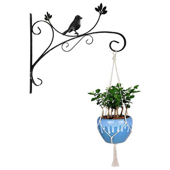 Στήριγμα για κρεμαστό καλάθι τοίχου Μεταλλικό γάντζο φυτών Τροφοδότης πουλιών Wind Chime Φανάρι Αίθριο γκαζόν Εξωτερική διακόσμηση κήπου