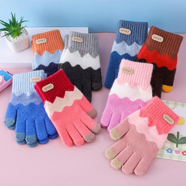 Žieminės vaikiškos pirštinės berniukams ir mergaitėms