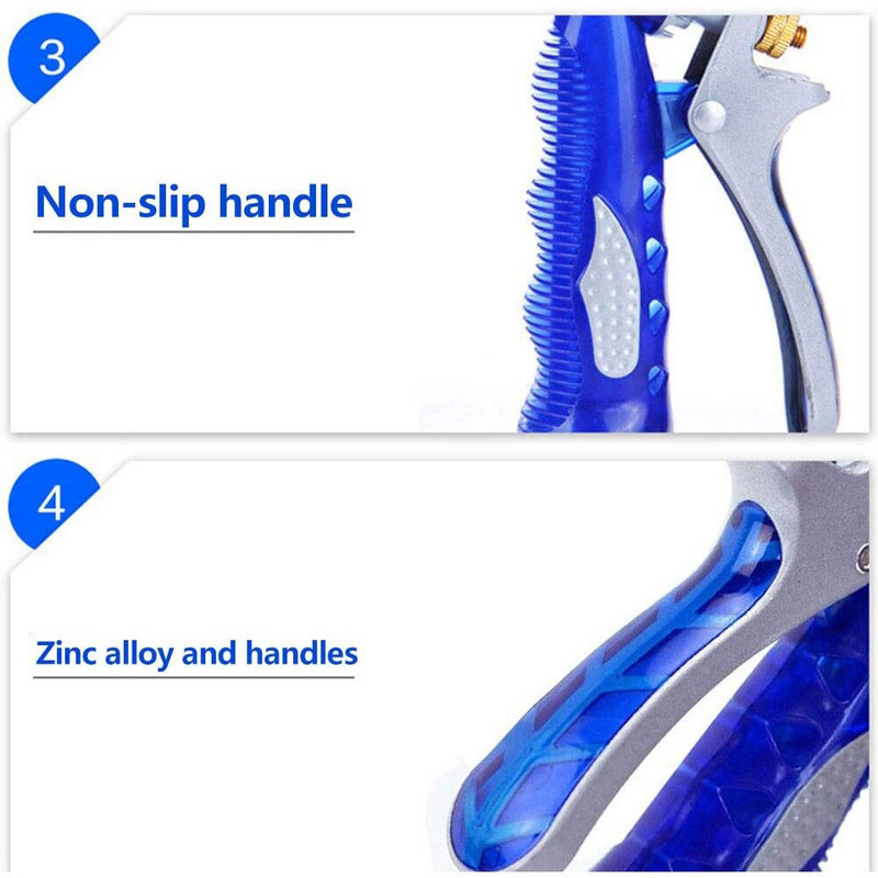 Pistol de udat de înaltă presiune pentru grădină Duză pentru furtun Duză reglabilă Pistol de apă Furtun pentru gazon Pulverizator multifuncțional Instrument de curățare