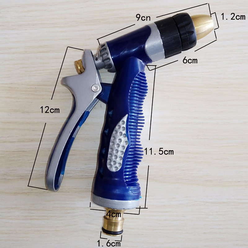 Pistol de udat de înaltă presiune pentru grădină Duză pentru furtun Duză reglabilă Pistol de apă Furtun pentru gazon Pulverizator multifuncțional Instrument de curățare