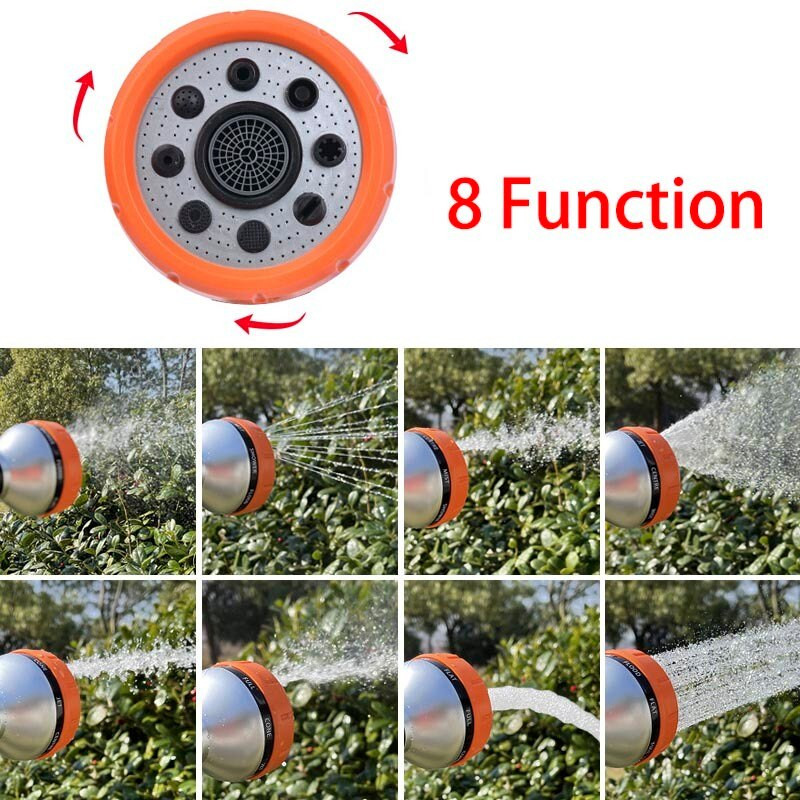 Pistol de apă cu lance cu spumă, cu 8 funcții, duză de înaltă presiune, cu jet de grădină, pulverizator de spălat cu apă pentru mașină, cu instrument de curățare a oală de spumă
