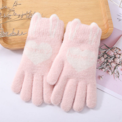 Téli gyerekkesztyűk felvitellel és felirattal