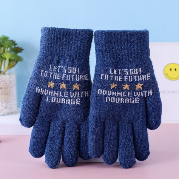 Téli gyerekkesztyűk felvitellel és felirattal