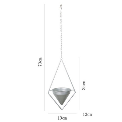 Ghiveci de flori pentru agățat pe perete de artă de fier Ghiveci de flori balansoar decorativ cu cârlig pentru balcon Decor camera de zi Coș de flori suspendat