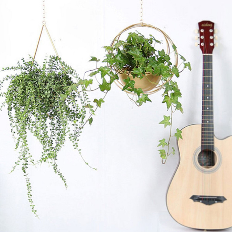 Ghiveci de flori pentru agățat pe perete de artă de fier Ghiveci de flori balansoar decorativ cu cârlig pentru balcon Decor camera de zi Coș de flori suspendat