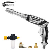 Pistol de apă de grădină cu presiune de calitate Mașină de spălat duză de curățare Furtun de grădină cu spumă Pistol de apă Stropitor Udarea grădinii de legume