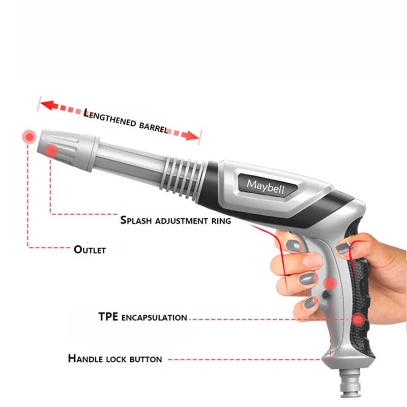 Pistol de apă de grădină cu presiune de calitate Mașină de spălat duză de curățare Furtun de grădină cu spumă Pistol de apă Stropitor Udarea grădinii de legume