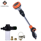 Pistol de apă reglabil pentru grădină, vânzare caldă, aspersor pentru udare, multifuncțional cu mâner lung, spălătorie auto, aspersor pentru irigare