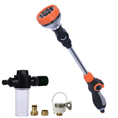 Pistol de apă reglabil pentru grădină, vânzare caldă, aspersor pentru udare, multifuncțional cu mâner lung, spălătorie auto, aspersor pentru irigare