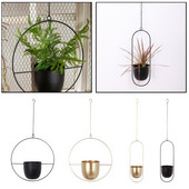 1 buc. Jardinier agățat nordic Mini ghiveci Decor Grădină Balcon Verandă din față