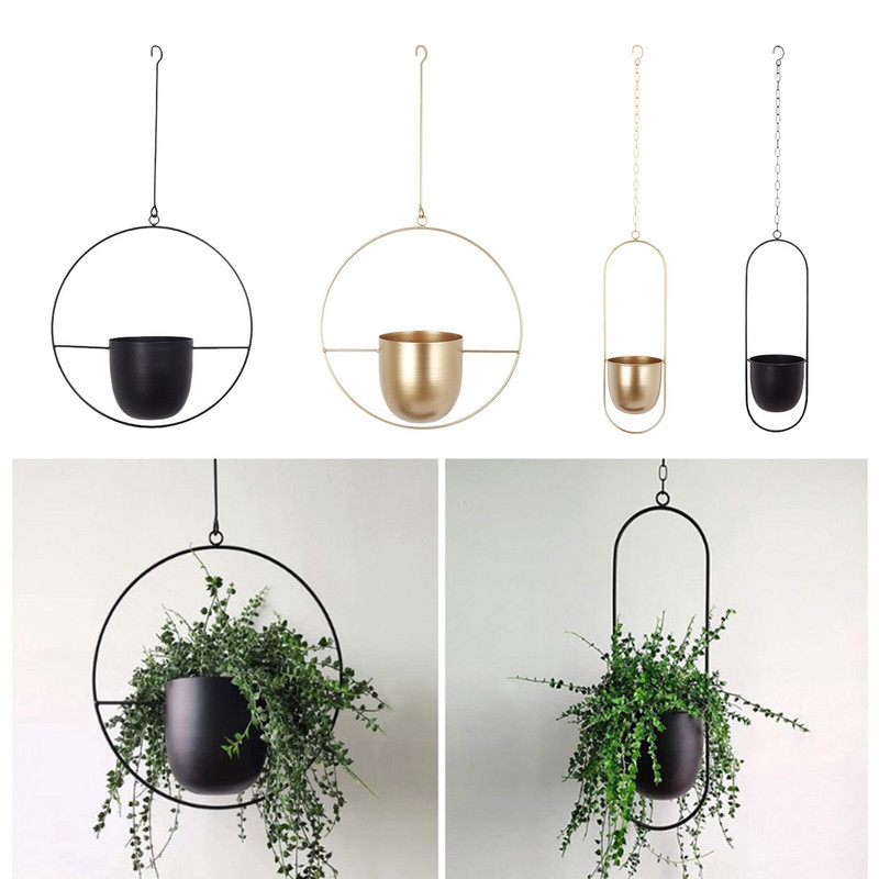 1 buc. Jardinier agățat nordic Mini ghiveci Decor Grădină Balcon Verandă din față