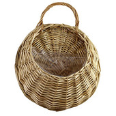 Kézzel készített vintage fali dekoráció Rattan kerti virágcserép tartó Otthoni díszek