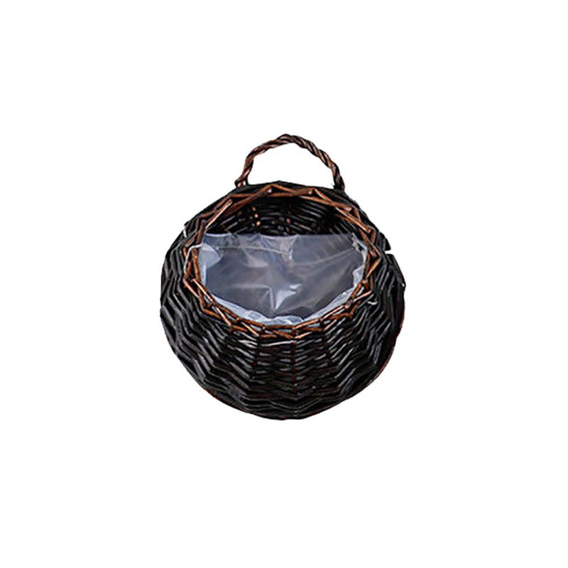 Kézzel készített vintage fali dekoráció Rattan kerti virágcserép tartó Otthoni díszek