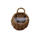 Virágcserép kézzel készített kerti otthoni díszek Rattan fali dekoráció Vintage tartó