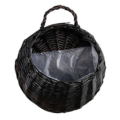 Virágcserép kézzel készített kerti otthoni díszek Rattan fali dekoráció Vintage tartó