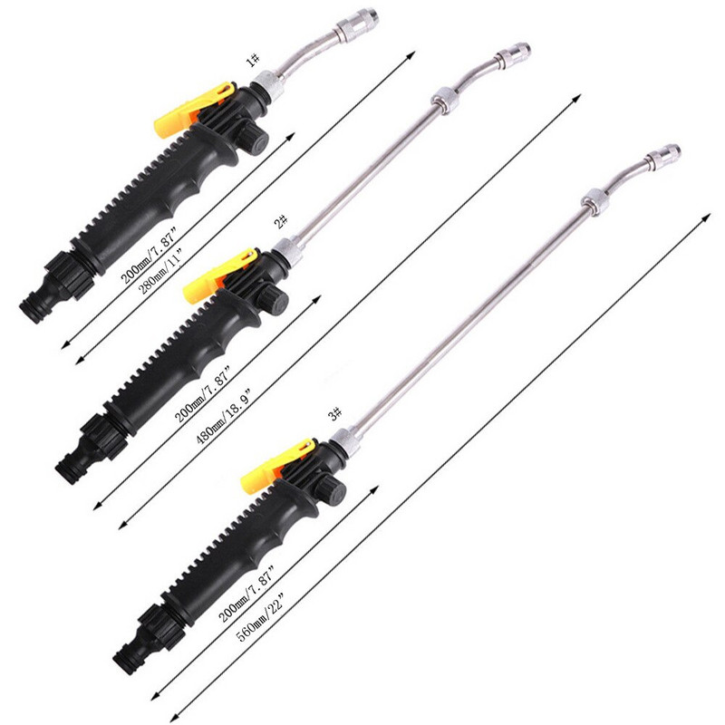 Pistol de apă de înaltă presiune de 48 cm cu mașină de spălat sticle Jet de apă Mașină de spălat grădină Furtun Baghetă Duză Pulverizator Udare Stropitoare Instrument de curățare