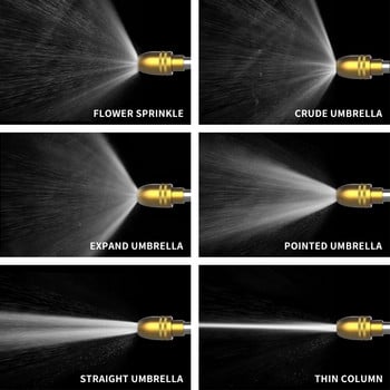 Пистолет за вода под високо налягане Автомивка Градинска струя за поливане Маркуч Накрайник Пръскачка Спрей за поливане Спринклер Инструмент за автоматично почистване
