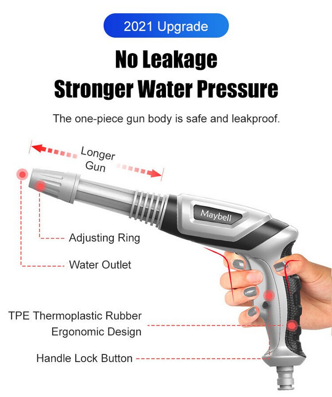 Pistol portabil cu apă de înaltă presiune pentru curățarea mașinii de spălat mașini Furtun de udare a grădinii Duză Sprinkler Pistol de apă cu spumă Ofertă caldă