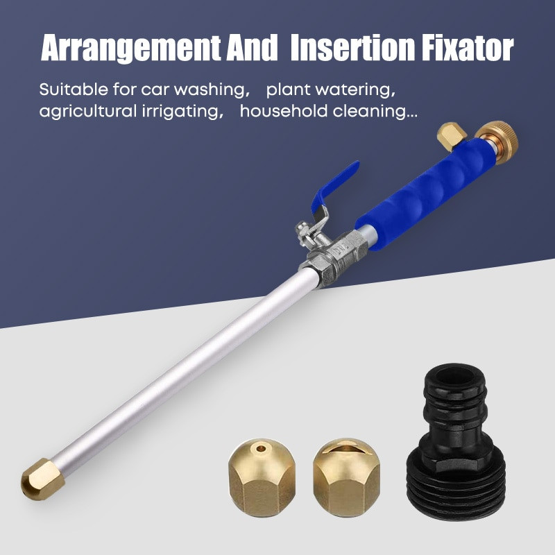 Pistol de apă de înaltă presiune Duză de pulverizare Pistol de apă din metal Putere de spălat mașină Instrument de curățare stropitoare de grădină Jet Mașină de spălat de grădină Baghetă de furtun