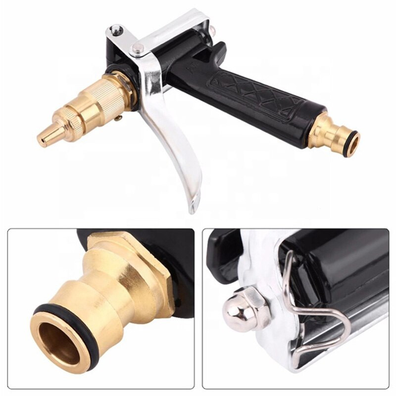 Nagynyomású sárgaréz autómosó pisztolytisztító kerti öntözővízpisztoly permetező