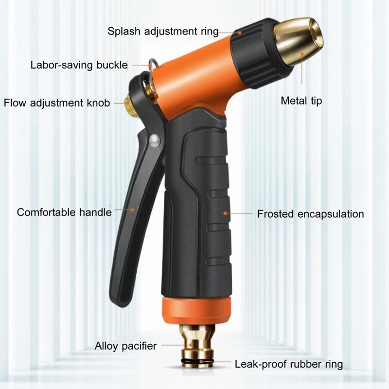 Пистолет за автомивка Пистолет за автомивка с високо налягане Домашна автомивка Градина Пистолет за пръскане на метал Спрей дюза за миене Уред за почистване с високо налягане за авто