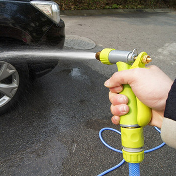 Регулируема мека ръкохватка Градински воден пистолет с високо налягане Спринклерна дюза Градински маркуч, подходящ за поливане и инструмент за почистване на автомобили