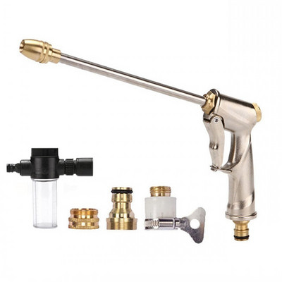 Pistol de apă de înaltă presiune, lănci reglabile de spălat auto, pistol cu spumă, pentru irigare a casei, grădină, hidrolimpiadora, duză pentru furtun de stropire din metal