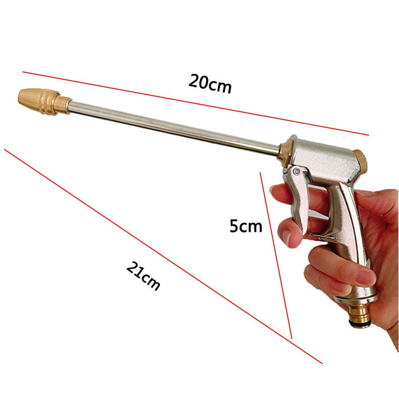 Pistol de apă de înaltă presiune, lănci reglabile de spălat auto, pistol cu spumă, pentru irigare a casei, grădină, hidrolimpiadora, duză pentru furtun de stropire din metal