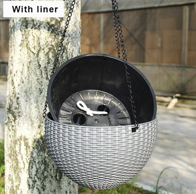 Smola Viseće posude Posude Košara Viseća biljka Posuda za cvijeće Vješalica Vanjski viseći držač posuda Košara za zidnu dekoraciju vrta