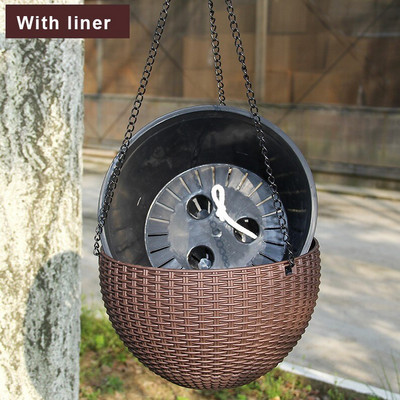 Smola Viseće posude Posude Košara Viseća biljka Posuda za cvijeće Vješalica Vanjski viseći držač posuda Košara za zidnu dekoraciju vrta