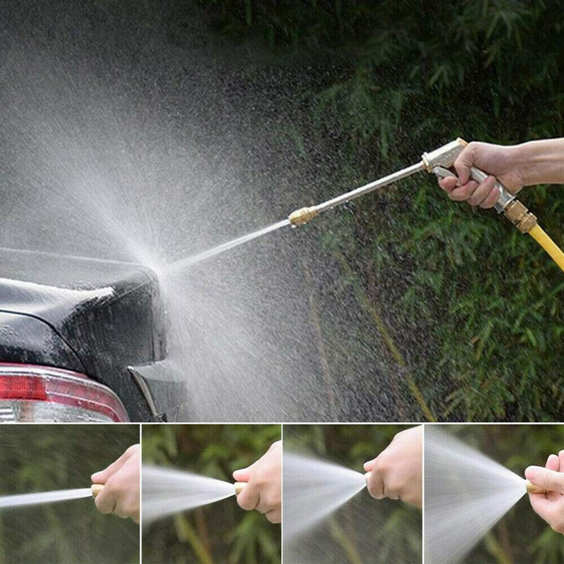 Nagynyomású vízpisztoly autómosó vízsugár fém kerti mosó tömlő pálca fúvóka permetező öntöző spray tisztítóeszköz