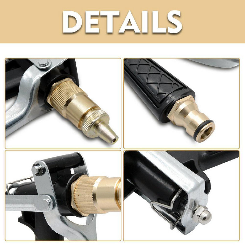 Aukšto slėgio vandens purškimo pistoletas žalvarinis antgalis sodo žarna vejos automobilių plovimo įrankis su darbą taupančia sagtimi Sodo reikmenys